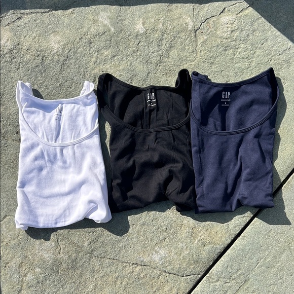 GAP Tops - GAP Essential Tank Tops - Classic White, Black, and Navy